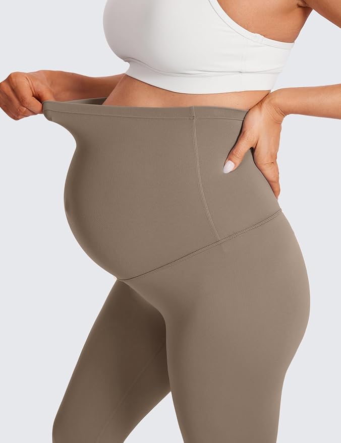 CRZ YOGA Butterluxe Maternity Leggings 25" - Over The Belly Buttery Soft Workout Activewear Yoga Womens Pregnancy Pants
