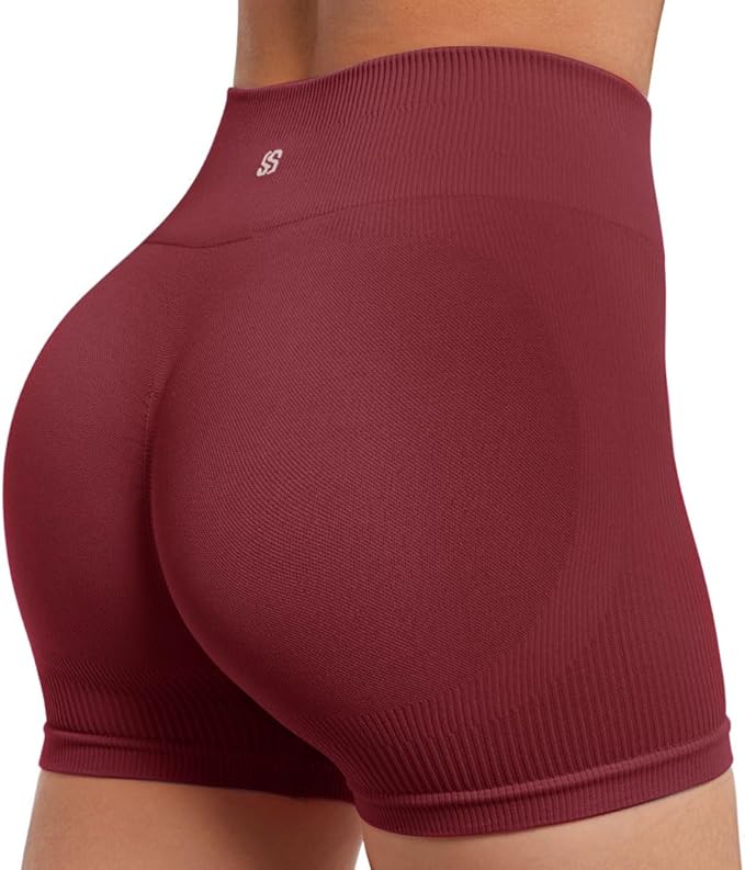 SUUKSESS Womens Workout Sets Open Back Gym Sets Woman Yoga Pilates Crop Tank High Waisted Bike Shorts