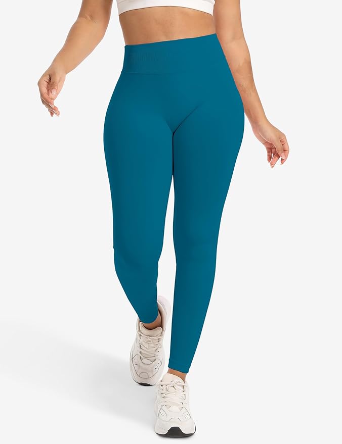 Ieumaz Scrunch Butt Lifting Leggings for Women Gym Seamless Workout Leggings Mid Low Waist Tummy Control Yoga Pants