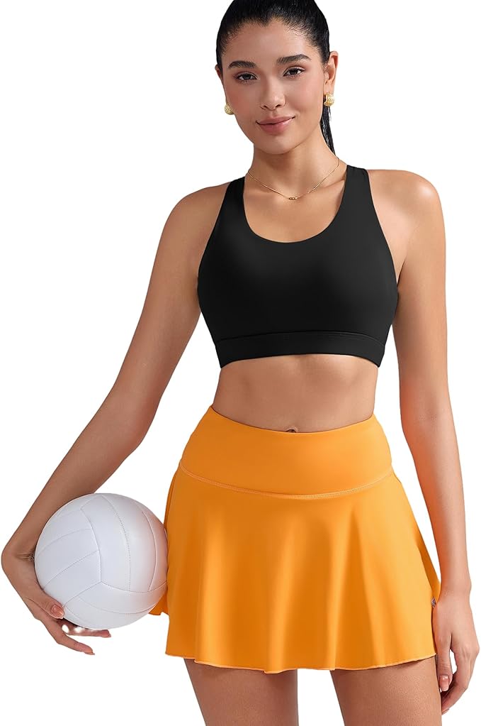RUNNING GIRL Sports Bras for Women,Padded Strappy Sports Bras Criss-Cross Back Medium Support Sports Bras with Removable Cups