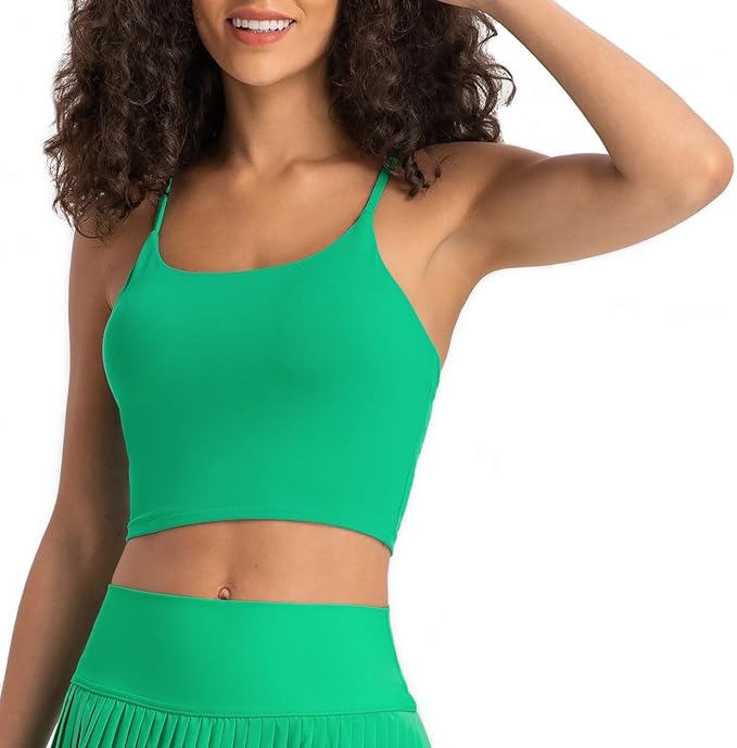 Lemedy Women Padded Sports Bra Fitness Workout Running Shirts Yoga Tank Top