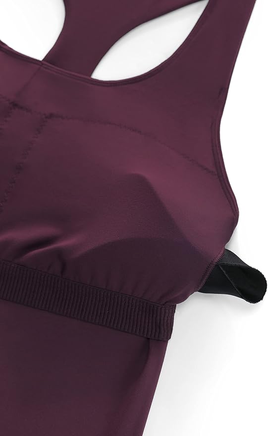 CRZ YOGA Butterluxe Workout Racerback Tank Tops for Women - Padded Athletic Spandex Yoga Shirts with Built in Bra