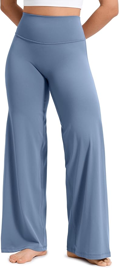 CRZ YOGA Softretch No Front Seam Wide Leg Pants 28''/ 30''/ 32" for Women - High Waist Yoga Lounge Buttery Soft Comfy Casual
