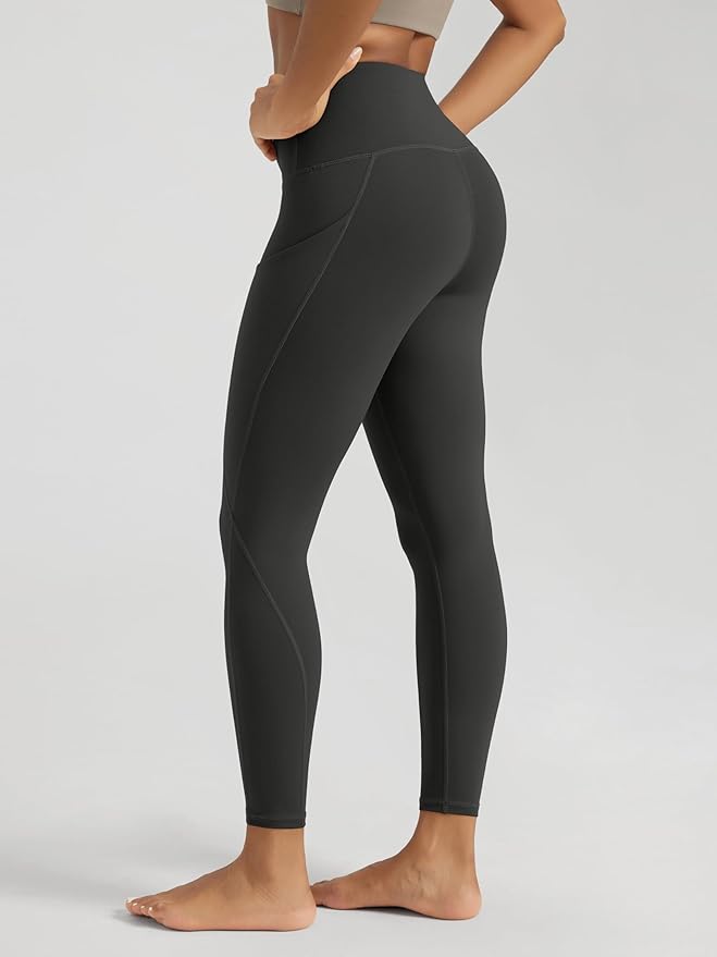 ODODOS Women's High Waisted Yoga Leggings with Pockets, Tummy Control Non See Through Workout Athletic Running Yoga Pants