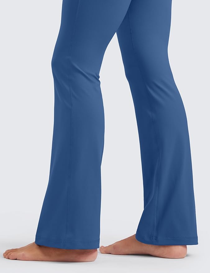 CRZ YOGA Butterluxe Flare Leggings 29"/30.5"/32"/33.5" - High Waist Bootcut Wide Leg Lounge Womens Yoga Pants with Pocket