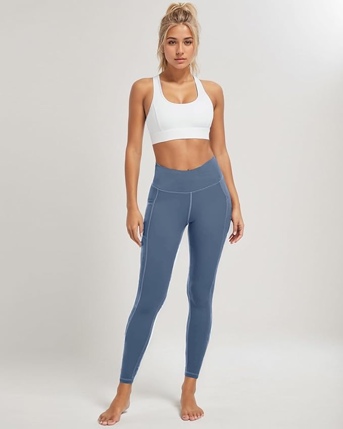 Dimore 4 Pack Workout Leggings for Women with Pockets,High Waisted Tummy Control Yoga Pants for Workout Running