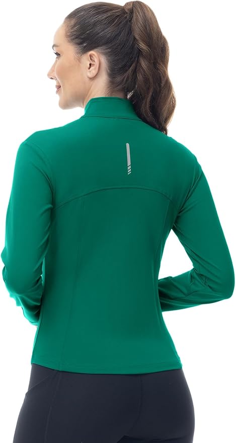 Gopune Women's Workout Athletic Jacket Lightweight Zip Up Yoga Slim Fit Tops with Pockets