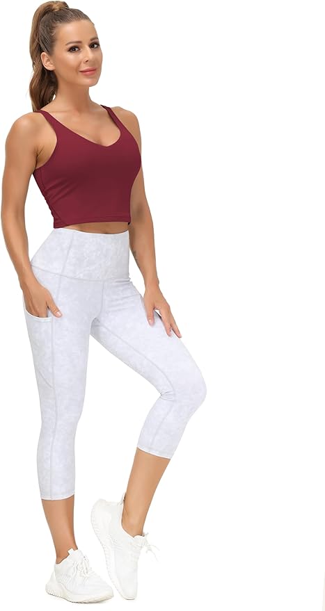 THE GYM PEOPLE Womens' Sports Bra Longline Wirefree Padded with Medium Support