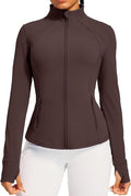 IUGA Women's Workout Jackets BBL Running Athletic Jackets Lightweight Full Zip Up Slim Fit for Women with Thumb Holes