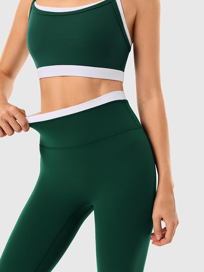 2 Pieces Workout Sets for Women,Seamless Yoga Leggings with Padded Sports Bras,Athletic Matching Outfits,Gym,Casual