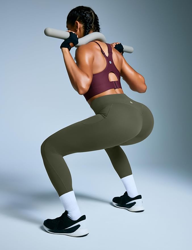 Heathyoga Scrunch Butt Lifting Leggings with Pockets for Women Tummy Control Compression Leggings No Front Seam Yoga Pants