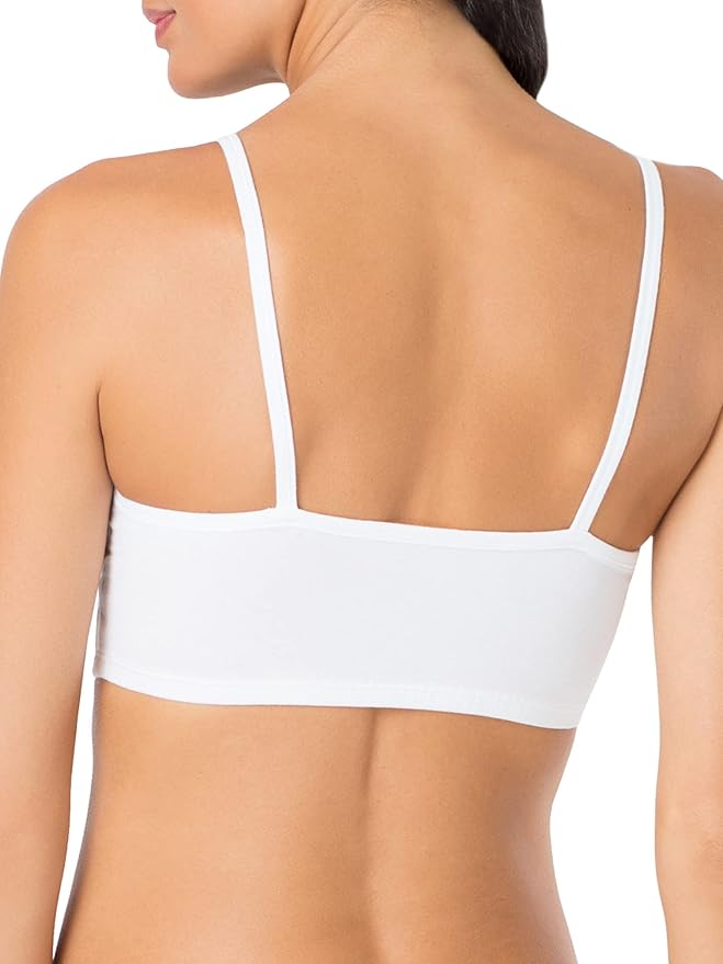 Fruit of the Loom Women's Spaghetti Strap Cotton Sports Bra - All-Day Comfort & Easy Movement