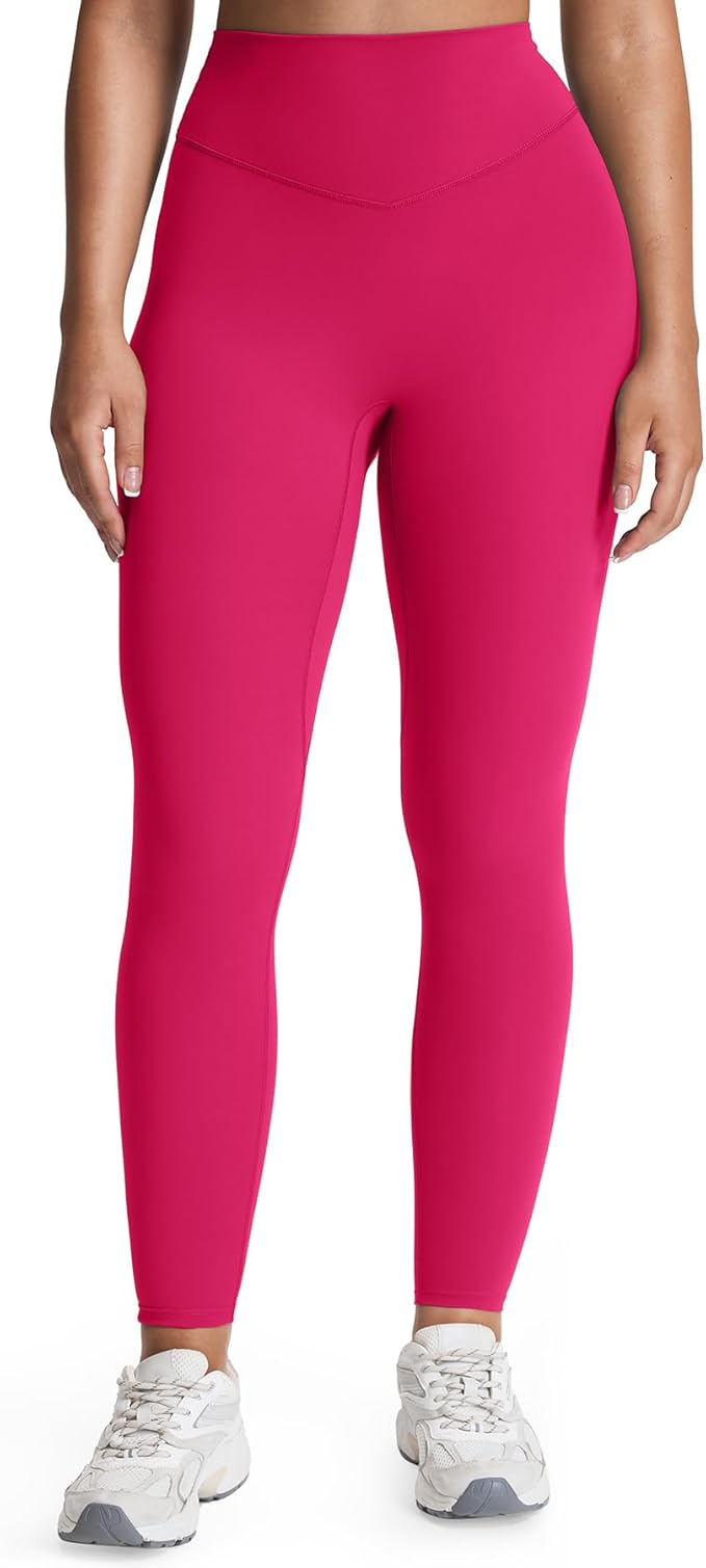Aoxjox High Waisted Workout Leggings for Women Tummy Control Buttery Soft Yoga Metamorph Deep V Pants 26"