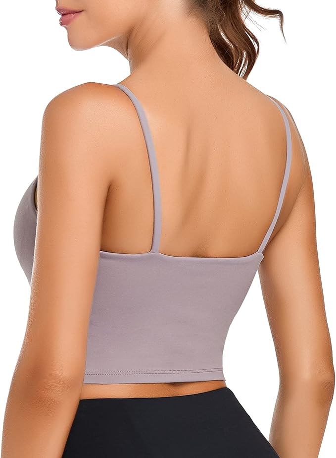 Lemedy Women Padded Sports Bra Fitness Workout Running Shirts Yoga Tank Top