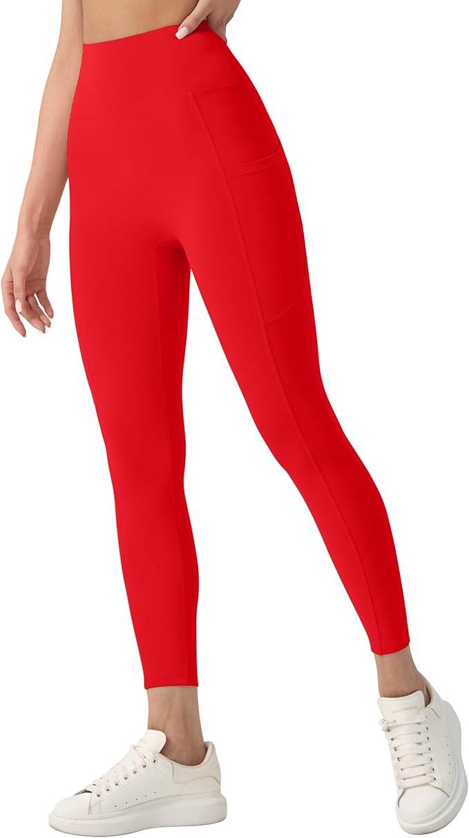 High Waisted Leggings for Women - No Front Seam Tummy Control Yoga Pants for Workout Running No See Through