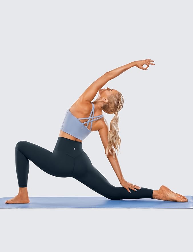 CRZ YOGA Brushed Naked Feeling Workout Leggings 25" - High Waisted Gym Compression Tummy Control Womens Yoga Pants
