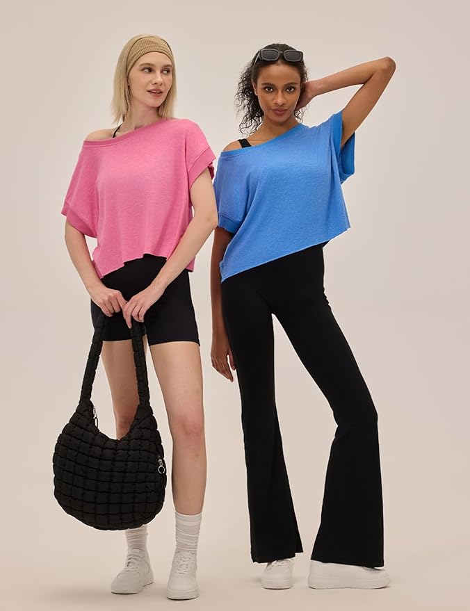 UNIANKIYA Open Back Workout Tops for Women Loose Fit Athletic Crop Tee Short Sleeve Gym Running Yoga Shirt