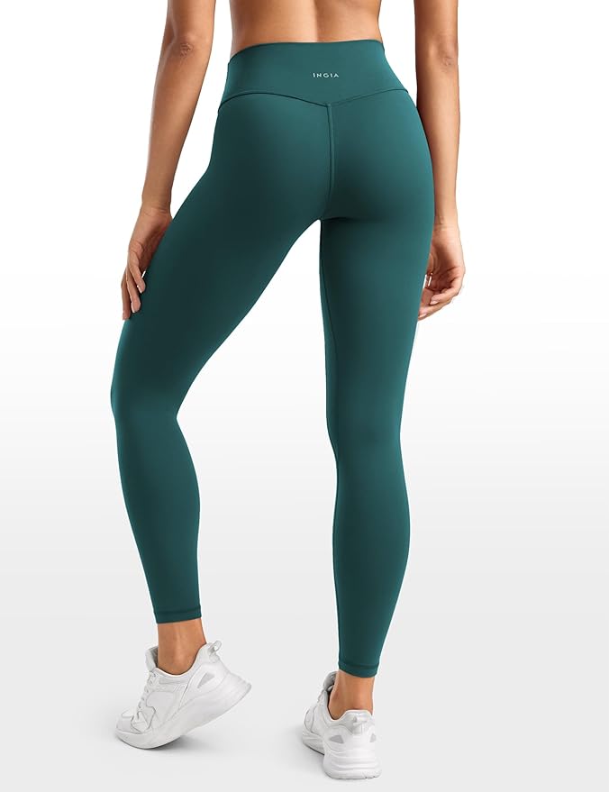 INGIA Womens High Waisted No Front Seam Lounge Yoga Legging 25" Workout Tummy Control Gym Yoga Pants