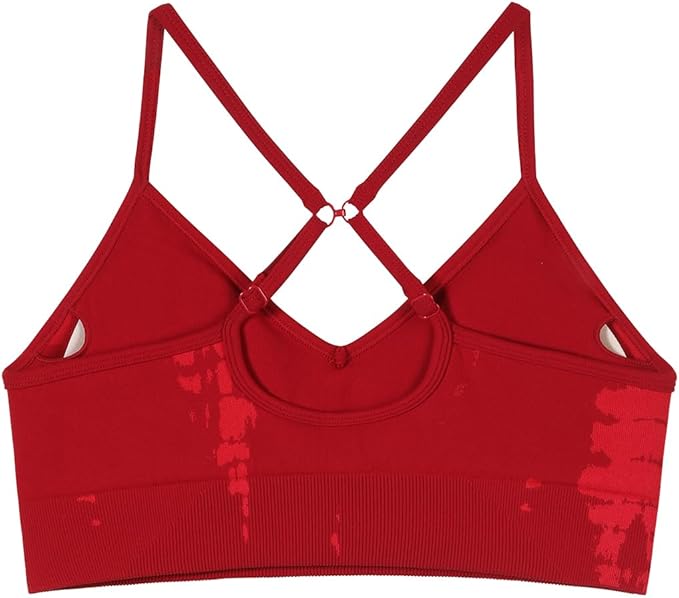 AUROLA Serpent Seamless Sports Bras for Women,Backless Padded Strappy Workout Gym Yoga Crop Tops