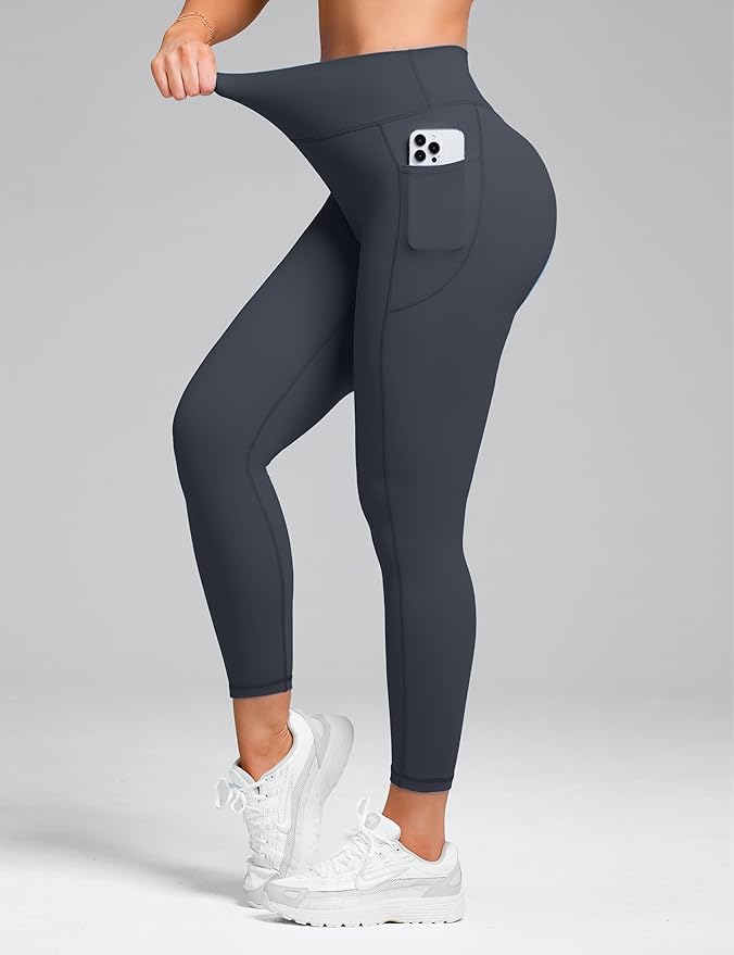 Unthewe Naked-Feel No Front Seam Leggings for Women - High Waisted Buttery Soft Workout Yoga Pants 25"