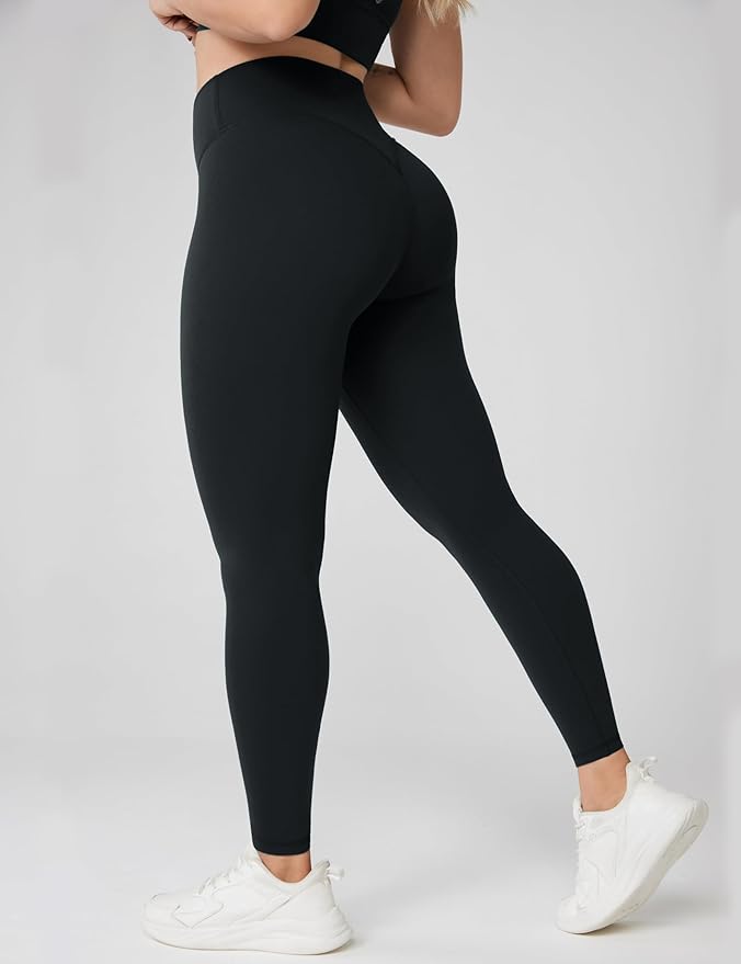 UNISSU Hugcurve No Front Seam High Waisted Workout Leggings for Women Buttery Soft Yoga Pants Gym Athletic Tights - 25''