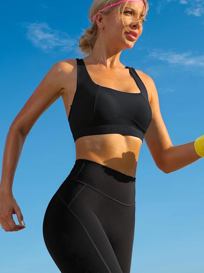 RUNNING GIRL Sports Bras for Women, Molded Cup High Impact Sports Bra Workout Bras for Women High Support Racerback