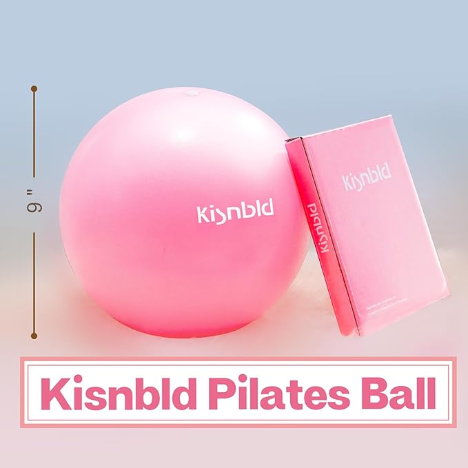 Small Exercise Ball, 9 Inch Mini Pilates Ball, Anti Burst and Slip Resistant Mini Yoga Ball for Stability, Fitness, Physical Therapy, Stretching & Core Strength Workout at Home Gym & Office