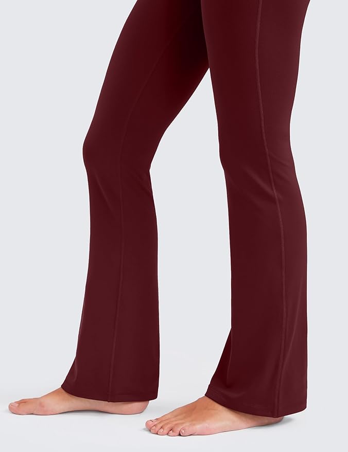CRZ YOGA Butterluxe Flare Leggings 29"/30.5"/32"/33.5" - High Waist Bootcut Wide Leg Lounge Womens Yoga Pants with Pocket