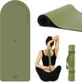 Arch-shaped Yoga Mat, Eco PU Rubber, Non-Slip Exercise Mat for Yoga, Pilates, Home Workout & Stretching with Carry/Stretch Strap & Motivational Design
