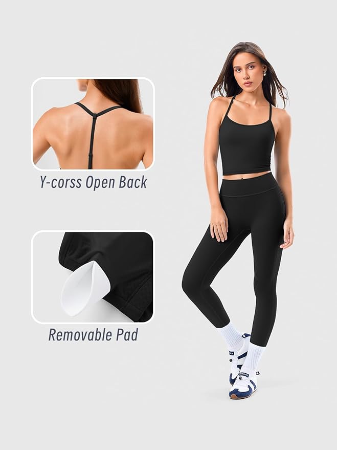 Matching Workout Sets for Women,Breathable Sport Bras & Seamless Leggings,2 Piece ActiveWear Outfits for Pilates/Gym/Athletic