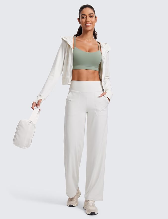 CRZ YOGA Butterluxe Y Back Sports Bras for Women - Padded Racerback Low Impact Spaghetti Thin Strap Workout Yoga Top