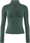 AUROLA Influence Athletic Workout Jacket for Women, Lightweight Slim Fit Full Zip Running Yoga Sports Jacket with Thumb Holes