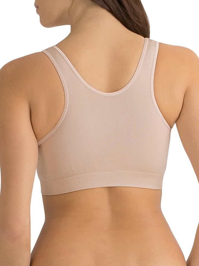 Fruit of the Loom Women's Seamless Pullover Bra – Soft Stretch Fabric with Built-in Cups