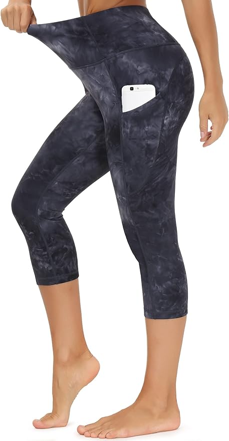 Dragon Fit High Waist Yoga Leggings with 3 Pockets,Tummy Control Workout Running 4 Way Stretch Yoga Pants