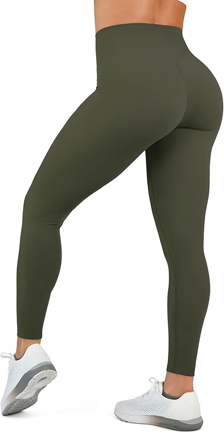 High Waisted Leggings for Women - No Front Seam Tummy Control Yoga Pants for Workout Running No See Through