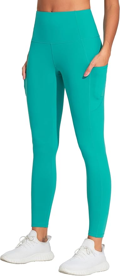 THE GYM PEOPLE Thick High Waist Yoga Pants with Pockets, Tummy Control Workout Running Yoga Leggings for Women