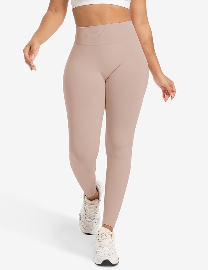 Ieumaz Scrunch Butt Lifting Leggings for Women Gym Seamless Workout Leggings Mid Low Waist Tummy Control Yoga Pants