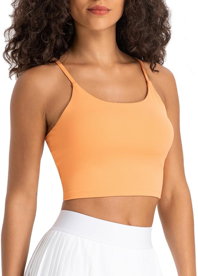 Lemedy Women Padded Sports Bra Fitness Workout Running Shirts Yoga Tank Top