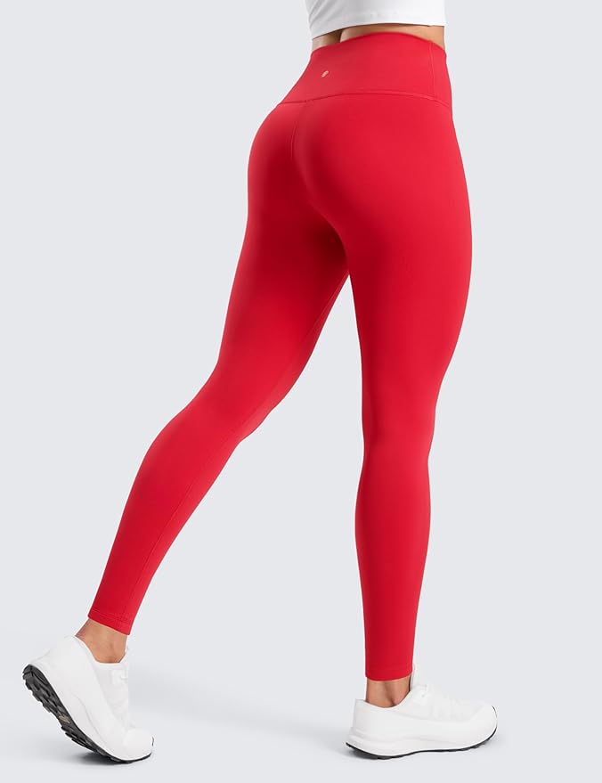 CRZ YOGA Matte Thermal Fleece Lined Leggings 28'' - Casual Lounge Workout Womens Yoga Full Length Pants Winter Warm