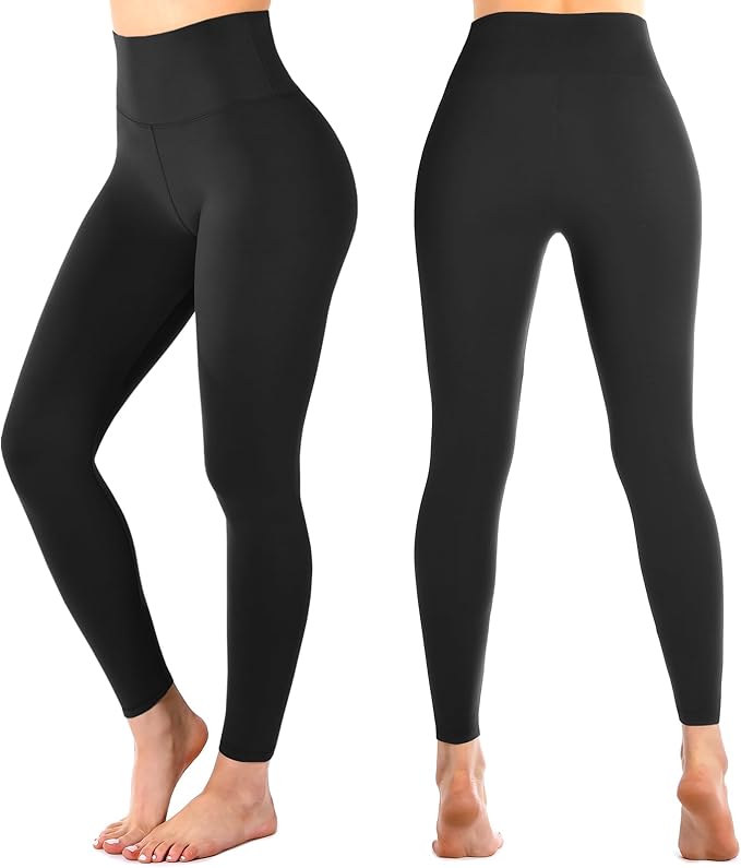 Leafigure High Waisted Leggings for Women- Soft No See-Through Yoga Pants for Gym Workout Running