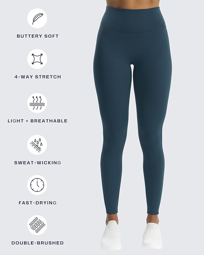 Aoxjox High Waisted Workout Leggings for Women Trinity Yoga Pants 26.5"