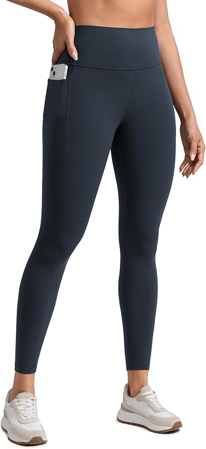 CRZ YOGA Butterlift Workout Leggings Pockets 25" - High Waist Pilates Athletic Gym Womens Yoga Pants Buttery Soft