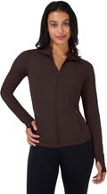 90 Degree By Reflex Full Zip Running Track Jacket Lightweight Athletic Slim Fit Jacket with Thumbholes