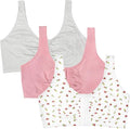 Fruit of the Loom Women's 96014PK Comfort Cotton Blend Front Close Sports Bra 2 Pack