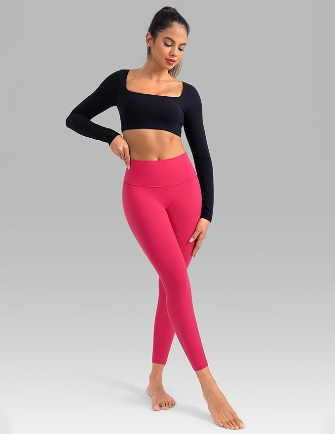 Colorfulkoala Dreamlux No Front Seam Leggings for Women 25"/28" Inseam, High Waisted Buttery Soft Yoga Pants