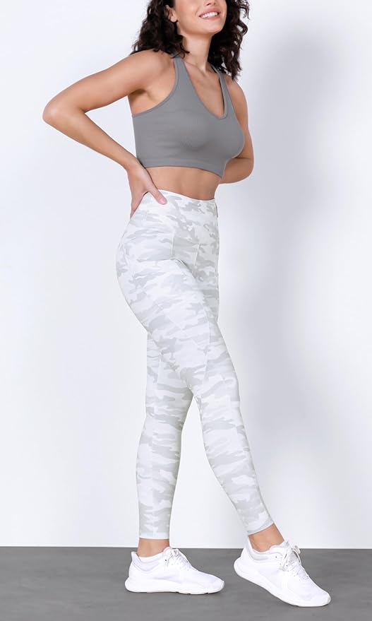 ODODOS Women's High Waisted Yoga Leggings with Pockets, Tummy Control Non See Through Workout Athletic Running Yoga Pants