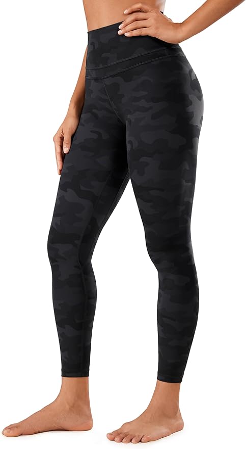 CRZ YOGA Naked Feeling Workout Leggings 25'' - High Waist Yoga Training Tight Womens Pants