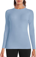 Runhit Women's Long Sleeve Compression Shirt Workout Tops Athletic Base Layer Gym Yoga Running Sports Gear Quick Dry UPF 50+