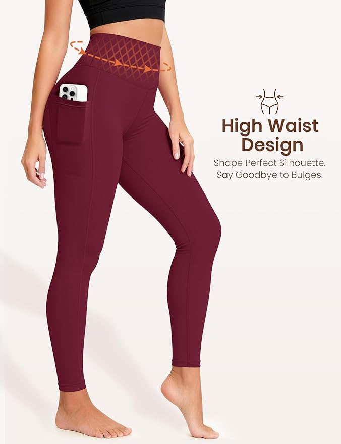 Laite Hebe Leggings for Women - High Waisted Full Length Buttery Soft Yoga Pants for Workout Athletic Daily