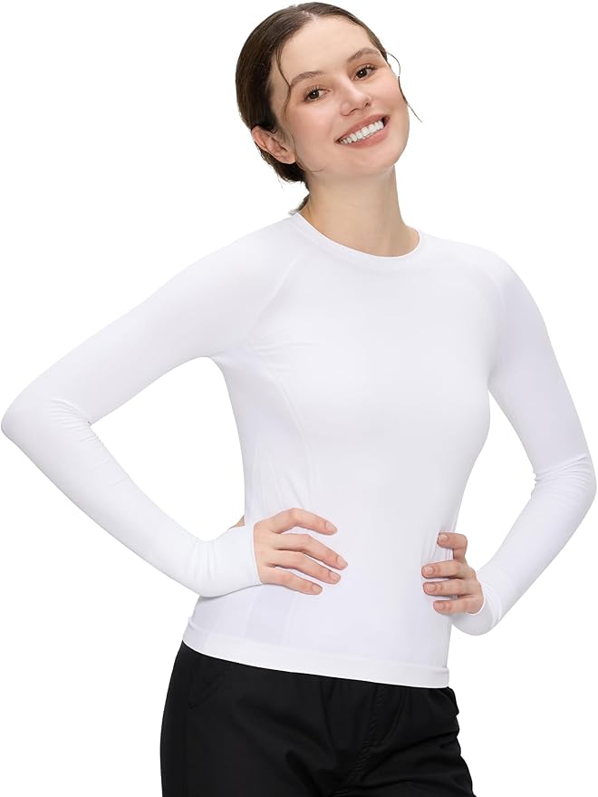 Long Sleeve Workout Tops for Women, Compression Shirt, Sports Running Shirt Breathable Athletic Top Slim Fit